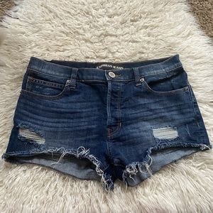 Express denim cut off shorts